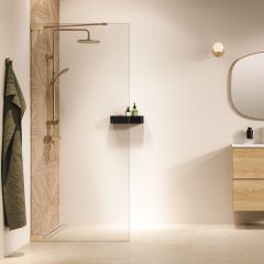 Sealskin Pure PU011206495100 ścianka prysznicowa walk-in 120 cm złoty szczotkowany/szkło przezroczyste
