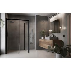 Sanplast TX 600271129059401 ścianka prysznicowa 70 cm czarny mat/szkło przezroczyste