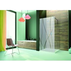 Sanplast TX 600271212038231 ścianka prysznicowa walk-in 80 cm srebrny połysk/szkło ze wzorem