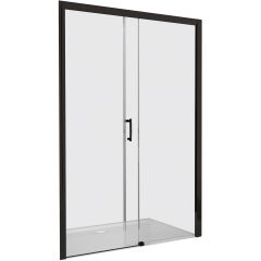 Sanplast Free Zone 600271318059401 drzwi prysznicowe 130 cm rozsuwane czarny mat/szkło przezroczyste