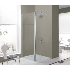 Sanplast Exa Line 600540098038401 kabina prysznicowa walk-in 90x33.5 cm srebrny połysk/szkło przezroczyste