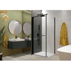 Sanplast Exa Line 600540112059401 ścianka prysznicowa 70 cm czarny mat/szkło przezroczyste