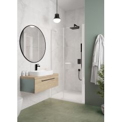 Sanplast Exa Line 600540123024401 ścianka do drzwi, na wymiar 50 cm biały mat/szkło przezroczyste