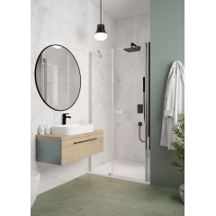 Sanplast Exa Line 600540123038401 ścianka do drzwi, na wymiar 50 cm srebrny połysk/szkło przezroczyste
