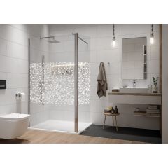 Sanplast Exa Line 600540124038151 ścianka prysznicowa walk-in 60 cm srebrny połysk/szkło ze wzorem