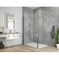 Sanplast Exa Line 600540124038401 ścianka prysznicowa walk-in 60 cm srebrny połysk/szkło przezroczyste