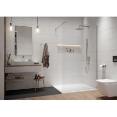 Sanplast Exa Line 600540141038401 ścianka prysznicowa walk-in 70 cm srebrny połysk/szkło przezroczyste