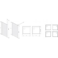 Sanplast Exa Line 600540154024151 ścianka prysznicowa walk-in 100 cm biały mat/szkło ze wzorem