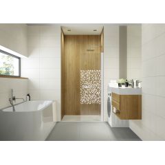 Sanplast Exa Line 600540160024151 ścianka prysznicowa walk-in 70 cm biały mat/szkło ze wzorem