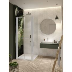 Sanplast Exa Line 600540192024401 ścianka prysznicowa 75 cm biały mat/szkło przezroczyste
