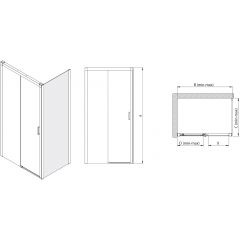 Sanplast Exa Line 600540201038401 ścianka prysznicowa 70 cm srebrny połysk/szkło przezroczyste