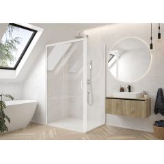 Sanplast Exa Line 600540203024401 ścianka prysznicowa 80 cm biały mat/szkło przezroczyste