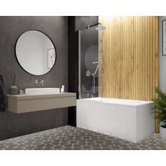 Sanplast Exa Line 600540104038401 parawan nawannowy 70 cm 1-częściowy srebrny połysk/szkło przezroczyste