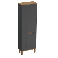 Strama Ovo 1220103 szafka 60.2x30.1x189.4 cm boczna stojąca grafitowa