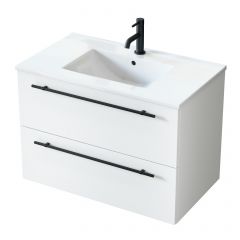 Uptrend Nava 004SU8001UP4530800 umywalka z szafką i uchwytami 80.5 cm białą