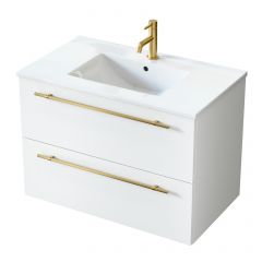 Uptrend Nava 004SU8002UP4530800 umywalka z szafką i uchwytami 80.5 cm białą