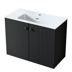Uptrend Panarea 005SU8006 szafka 79.6x38.2x60 cm podumywalkowa wisząca czarna