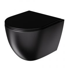 Uptrend Caneo TR2196DFU18 miska wc z deską wolnoopadającą wisząca bez kołnierza ze spłukiwaniem wirowym czarny mat