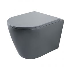 Uptrend Amaro TR2217RU10 miska wc z deską wolnoopadającą wisząca bez kołnierza ze spłukiwaniem wirowym szary mat