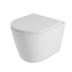 Uptrend Amaro TR2217U20 miska wc z deską wolnoopadającą wisząca bez kołnierza ze spłukiwaniem wirowym biały połysk