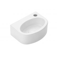 Uptrend Bambino TR41037 umywalka 31x23.5 cm półokrągła ścienna-nablatowa biała