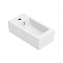 Uptrend Auris TR4127 umywalka 50x25.5 cm prostokątna ścienna-nablatowa biała