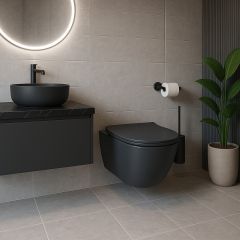 Vilarte by Dura Siena 5751MA miska wc wisząca bez kołnierza antracyt mat