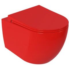 Vilarte by Dura Siena 5751PK miska wc wisząca bez kołnierza czerwony połysk