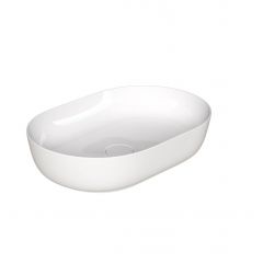 Vilarte by Dura Rose 5841 umywalka 60x40 cm owalna nablatowa biała