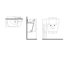 Vilarte by Dura Lena 5880 umywalka 56x32 cm prostokątna biała