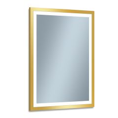 Venti Luxled Gold 5907459662726 lustro 60x80 cm prostokątne z oświetleniem złoty
