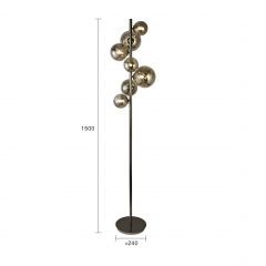 Aviano Sevilla 32141010 lampa stojąca x3 W czarna-chrom