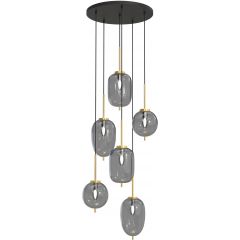 Wofi Belleville 5007502 lampa wisząca 6x40 W czarna