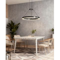 Aviano Perpignon 60490110 lampa wisząca 1x30 W czarna-chrom
