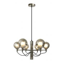Aviano Classico 62210610 lampa wisząca 6x3 W czarna-chrom