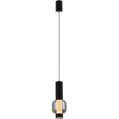 Aviano Ronda 62240110 lampa wisząca 2x8 W czarna-chrom-przydymiona