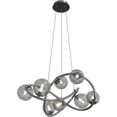 Wofi Nancy 7014805 lampa wisząca powyżej 6x3.5 W czarna-chrom