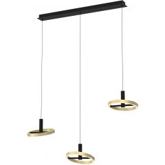 Aviano Brest 7016304 lampa wisząca 3x8.7 W czarna-złota