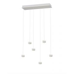 Aviano Quiberon 7039608 lampa wisząca 6x W biała