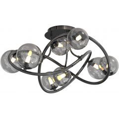 Wofi Nancy 9014805 lampa podsufitowa powyżej 6x3.5 W czarna-chrom