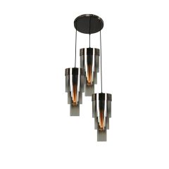 Aviano Grans 92110310 lampa wisząca 3x W czarna-chrom