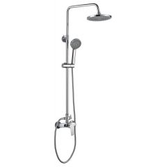 Aqualine Lotta LT690 zestaw prysznicowy ścienny z deszczownicą chrom