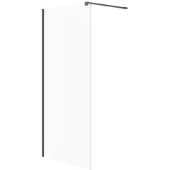 Cersanit Mille S161008 ścianka prysznicowa walk-in 90 cm czarny mat/szkło przezroczyste