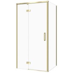 Cersanit Larga S601489 kabina prysznicowa 100x90 cm złoty mat/szkło przezroczyste