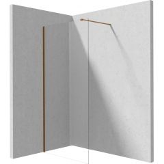 Deante Prizma KTJC32P ścianka prysznicowa walk-in 120 cm brąz szczotkowany/szkło przezroczyste