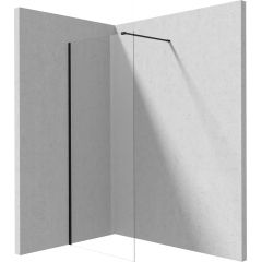 Deante Prizma KTJN32P ścianka prysznicowa walk-in 120 cm czarny mat/szkło przezroczyste