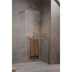Radaway Modo New Brushed Copper II 3891249301W ścianka prysznicowa walk-in 120 cm miedź szczotkowany/szkło przezroczyste