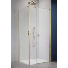 Radaway Nes Brushed Gold KDS I 100430809901 ścianka prysznicowa 80 cm złoty szczotkowany/szkło przezroczyste
