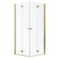 Radaway Nes Gold KDD-B 100240800901L kabina prysznicowa część lewa 80x80 cm kwadratowa złoty połysk/szkło przezroczyste
