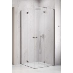 Radaway Nes Brushed Nickel KDD B 100240909101L kabina prysznicowa część lewa 90x90 cm kwadratowa szczotkowany/szkło przezroczyste